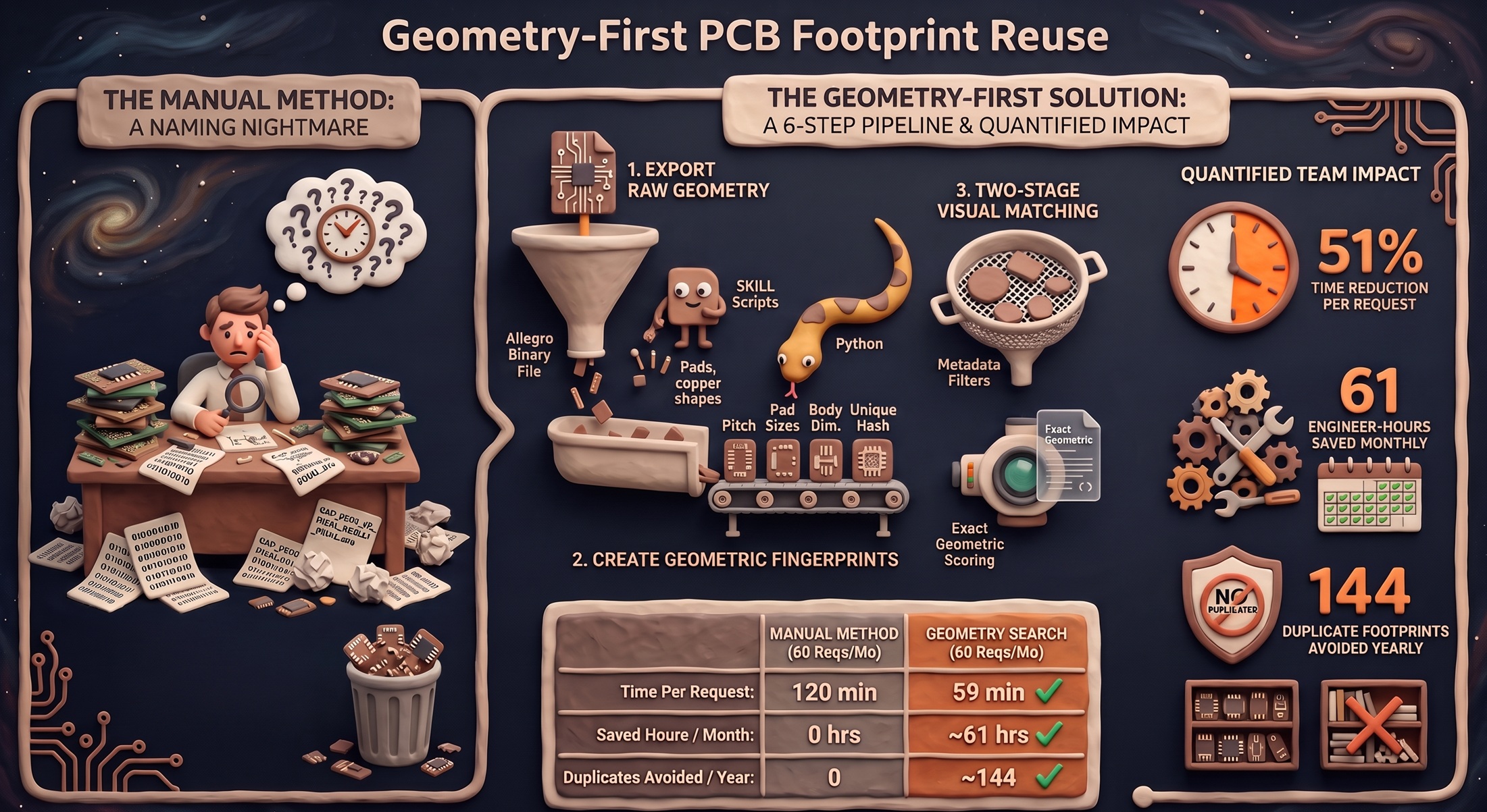 The Art of Footprint Re-usability from Messy Names to Smart Matches